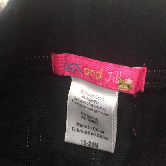 ⚡️$4 FLASH SALE⚡️ Black Jeggings Baby Girl 18-24 - Picture 5 of 6